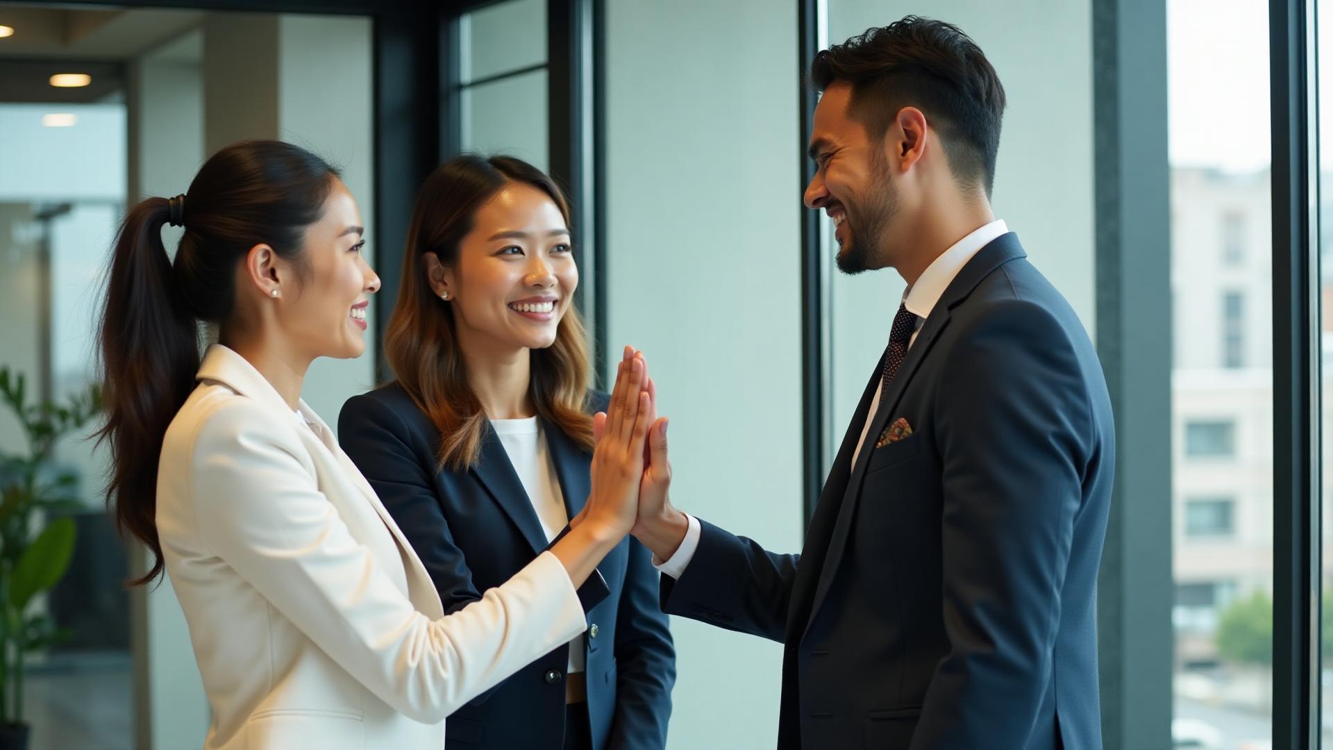 Successful international relocation celebration